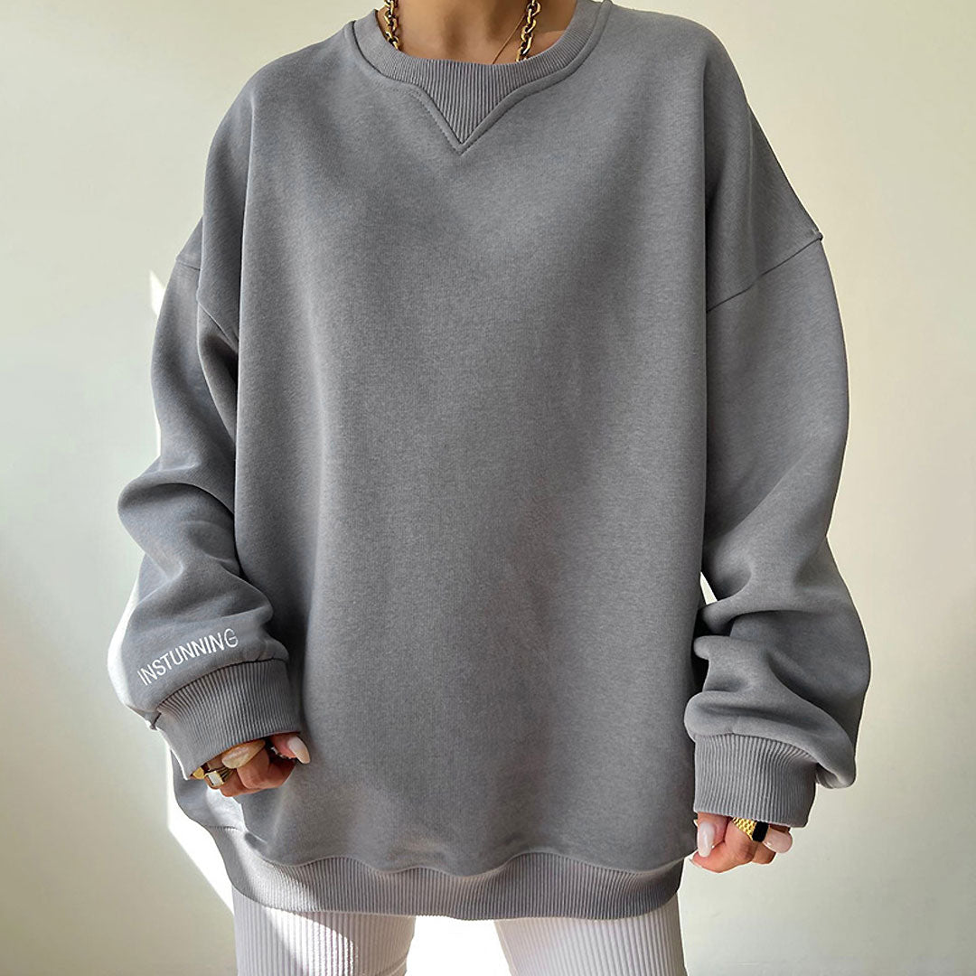 Langarm-Sweatshirt - Grau