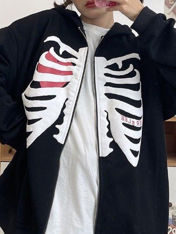 Skull Zipper Hoodie