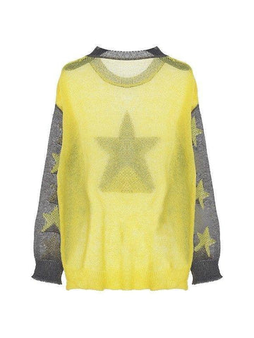 Star Pattern Long Sleeve Knit