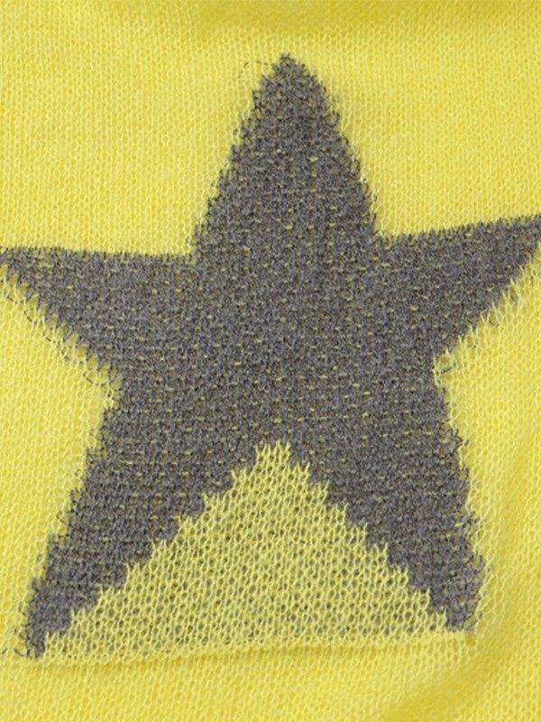 Star Pattern Long Sleeve Knit