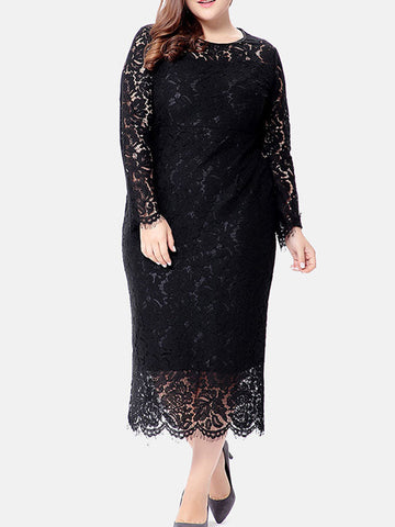 Long Sleeve Lace Maxi Dress