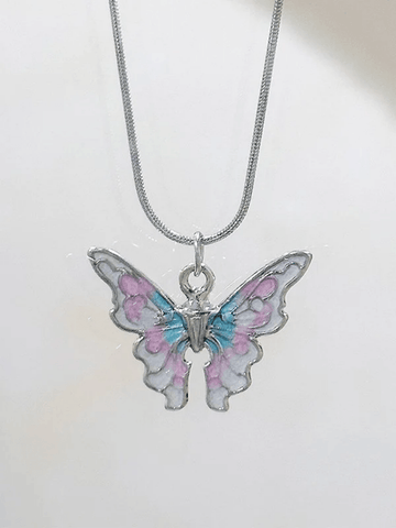 Pastell Schmetterling Charm Halskette