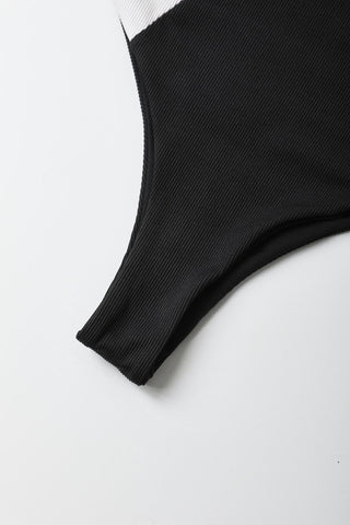 Patchwork Underwire Rib Bikini Set