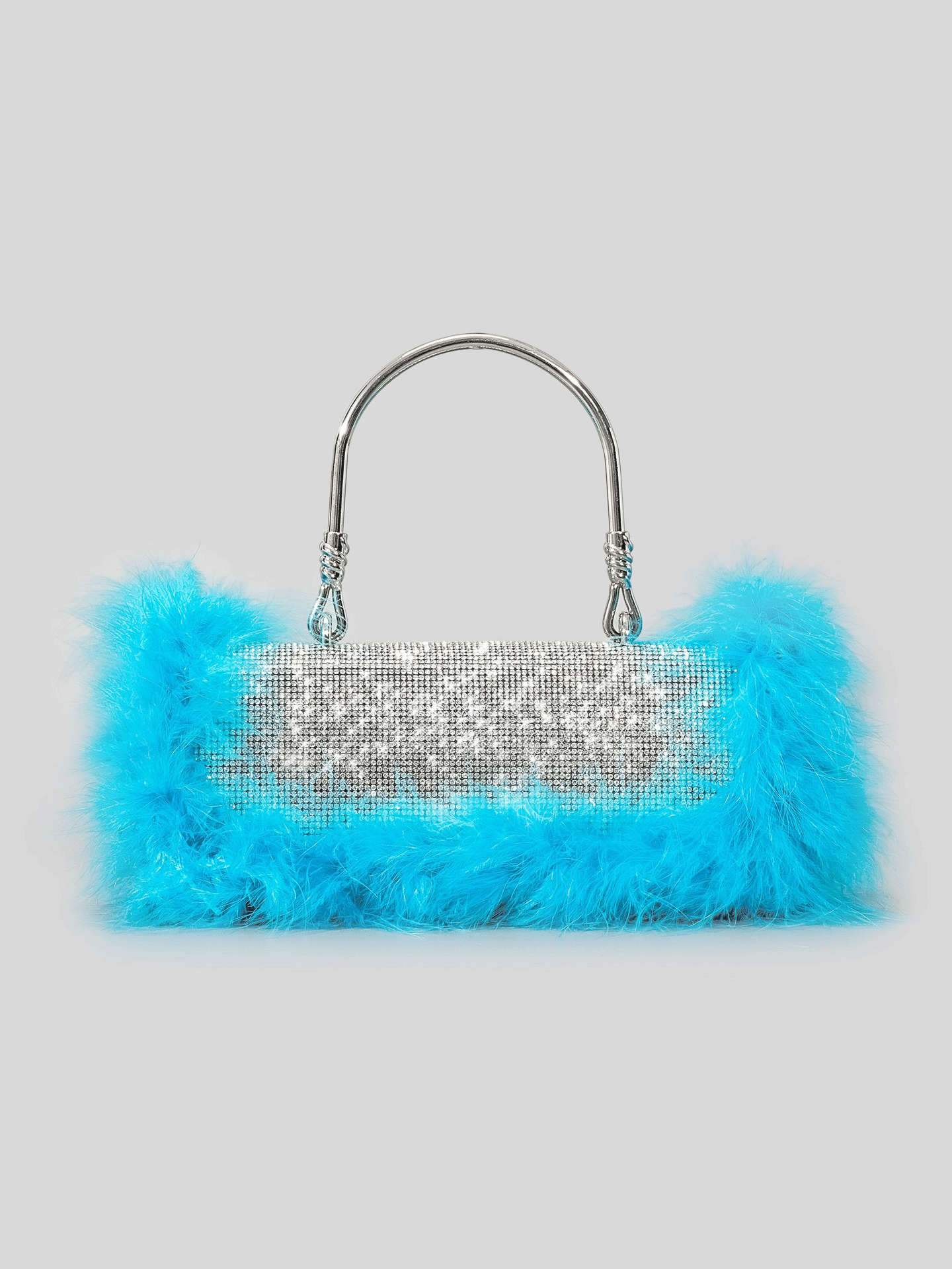 Abend-Clutch mit pelzigem Strass