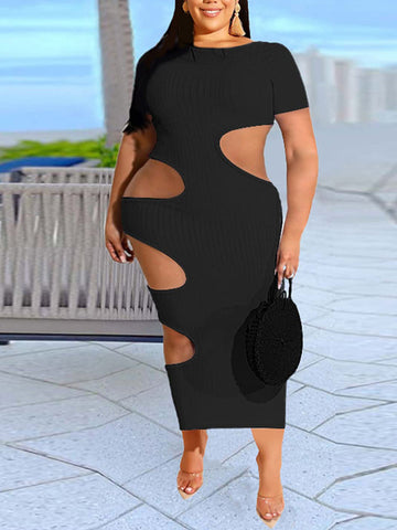 Cut Out Bodycon Midi Dress