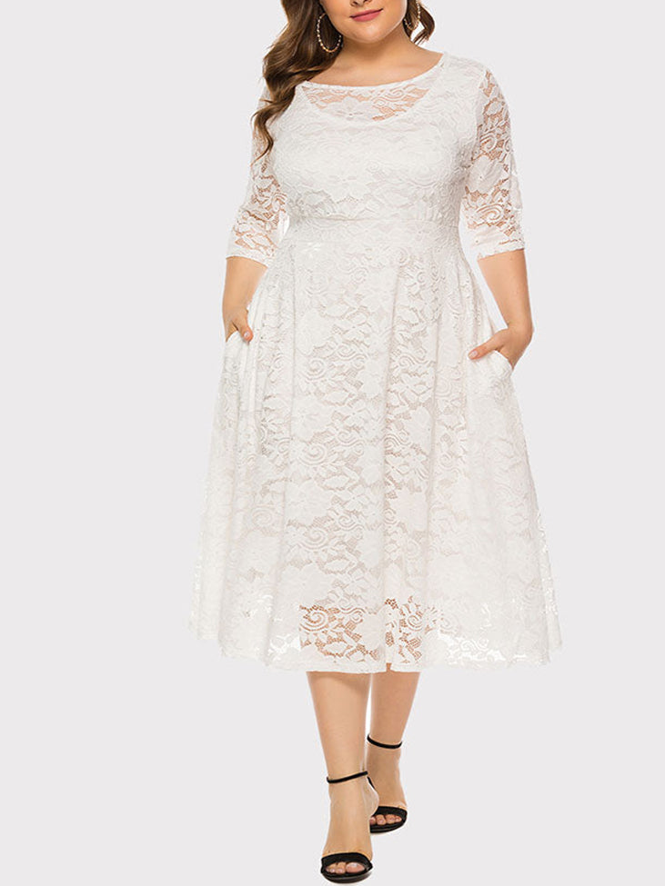 Lace Evening A-Line Dress