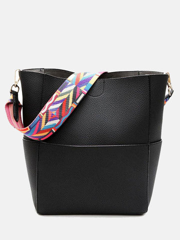 Bolsos tipo cubo con correa de colores