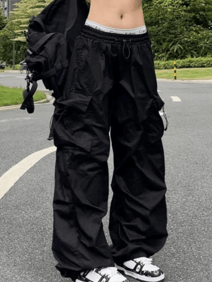 Ruched Baggy Cargo Pants