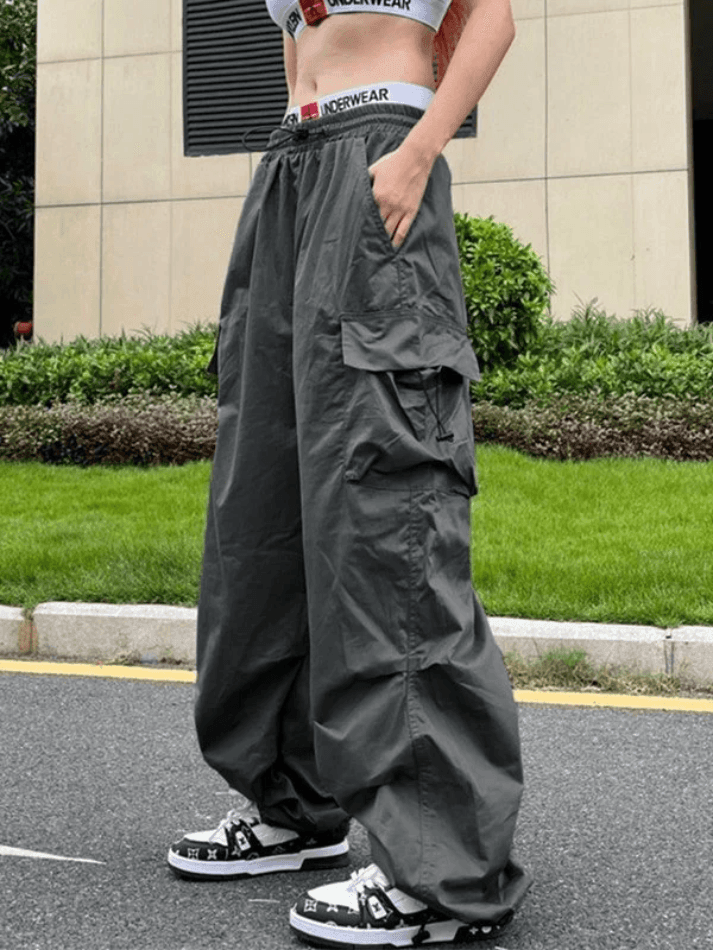Ruched Baggy Cargo Pants