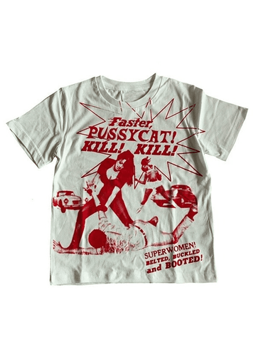 T-Shirt mit Pussy-Cat-Print