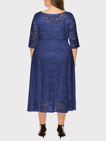 Lace Evening A-Line Dress