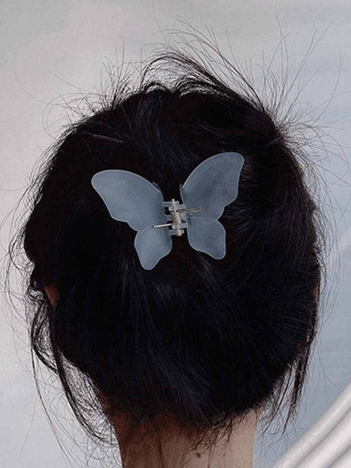 Pinza para el pelo con diseño de mariposa de resina