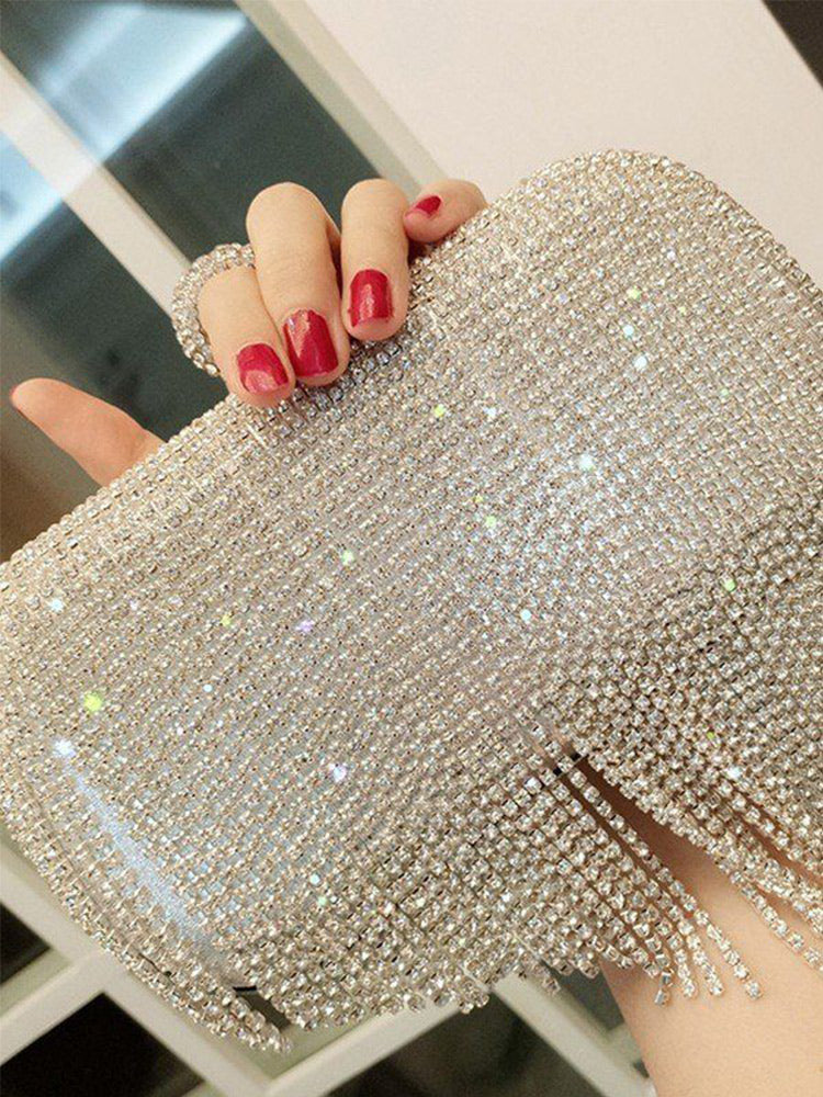 Rhinestone Tassel Party Handbag