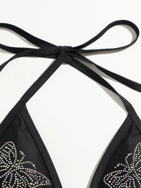 Rhinestone Butterfly Bikini Set