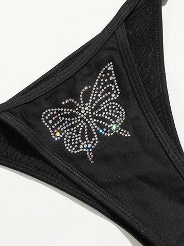 Rhinestone Butterfly Bikini Set