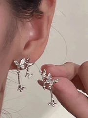 Rhinestone Dainty Butterfly Earrings