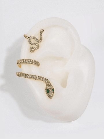 Rhinestone Snake Pattern Stud Earring