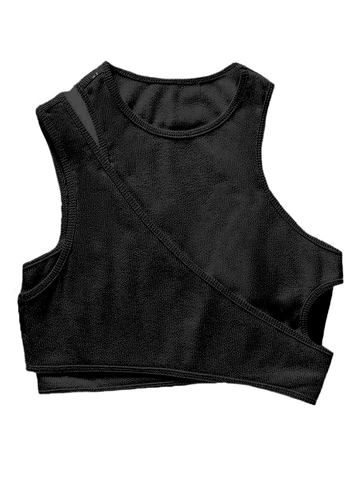 Geripptes Crop-Tanktop-Set