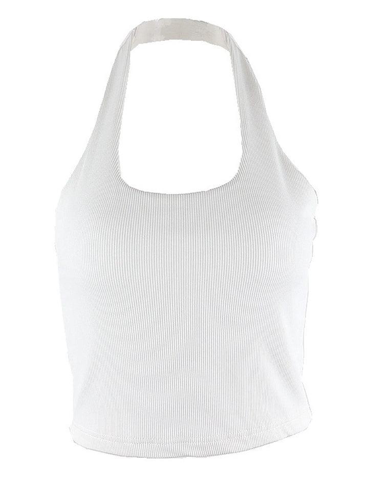 Geripptes Neckholder-Tanktop