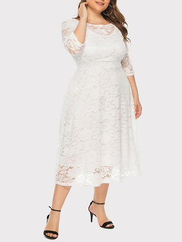 Lace Evening A-Line Dress