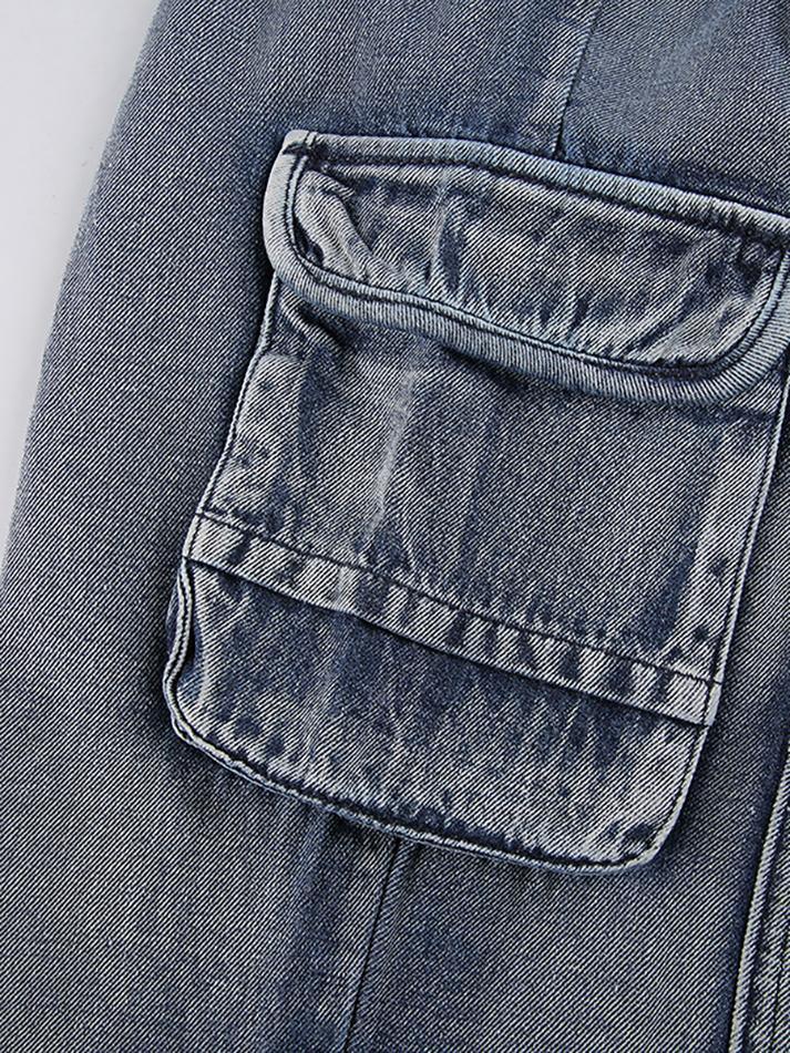 Seam Detail Pocket Cargo Jeans
