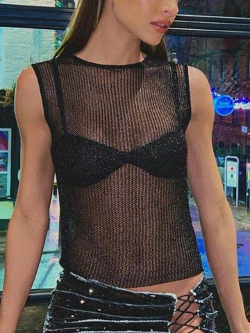 Halbtransparentes Tanktop