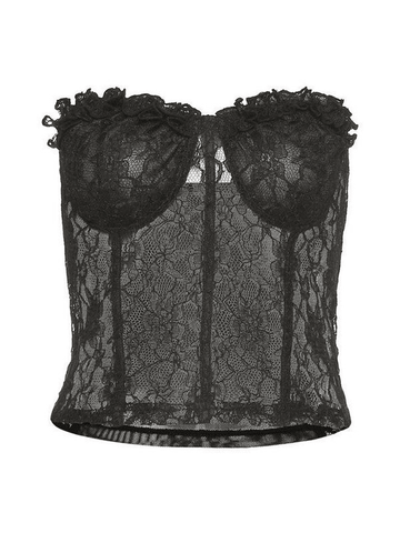 Transparentes Netz-Spitzen-Bustier