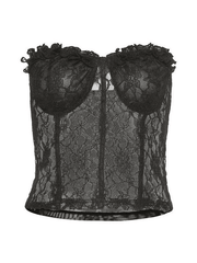Sheer Mesh Lace Bustier