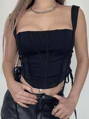 Side Lace Up Corset Top