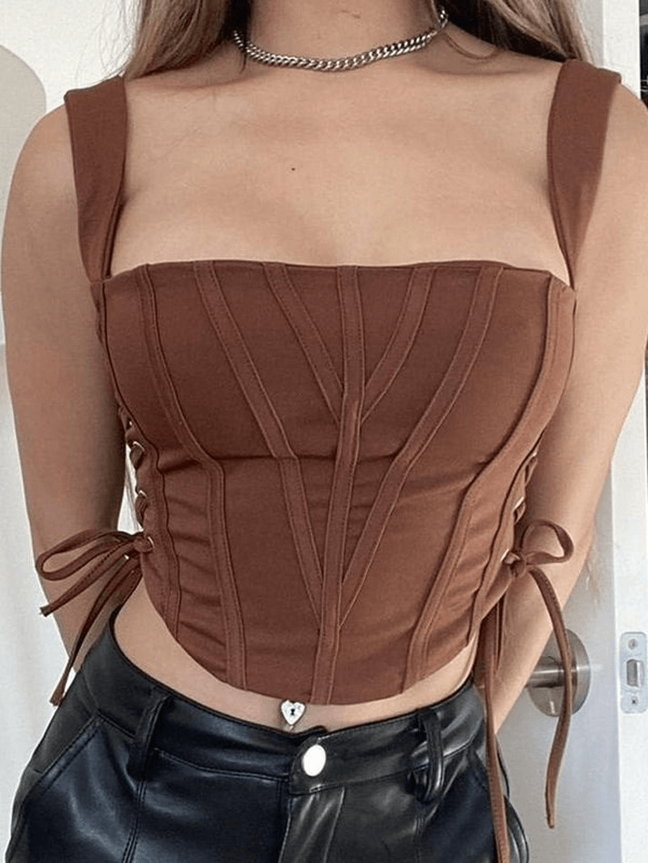 Side Lace Up Corset Top