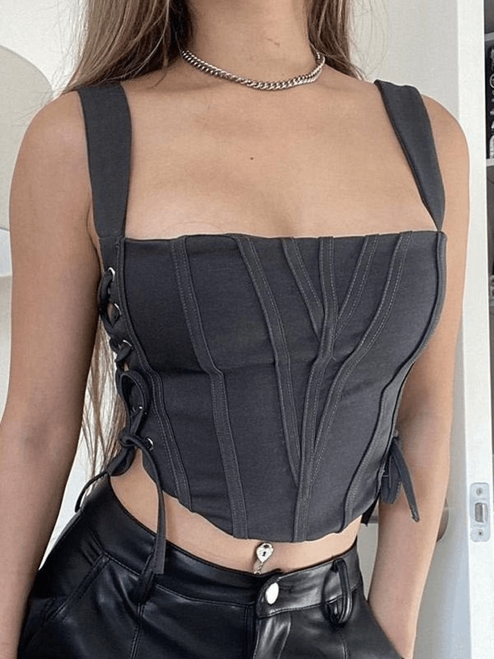 Side Lace Up Corset Top