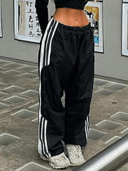 Side Stripe Casual Baggy Pants