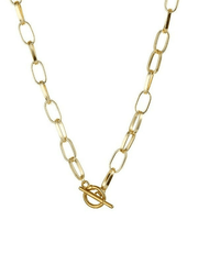 Simple Link Chain Toggle Necklace