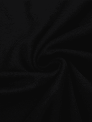 Slit Velvet Long Sleeve Black Maxi Dress