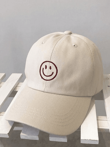 Baseballkappe mit Smiley-Stickerei