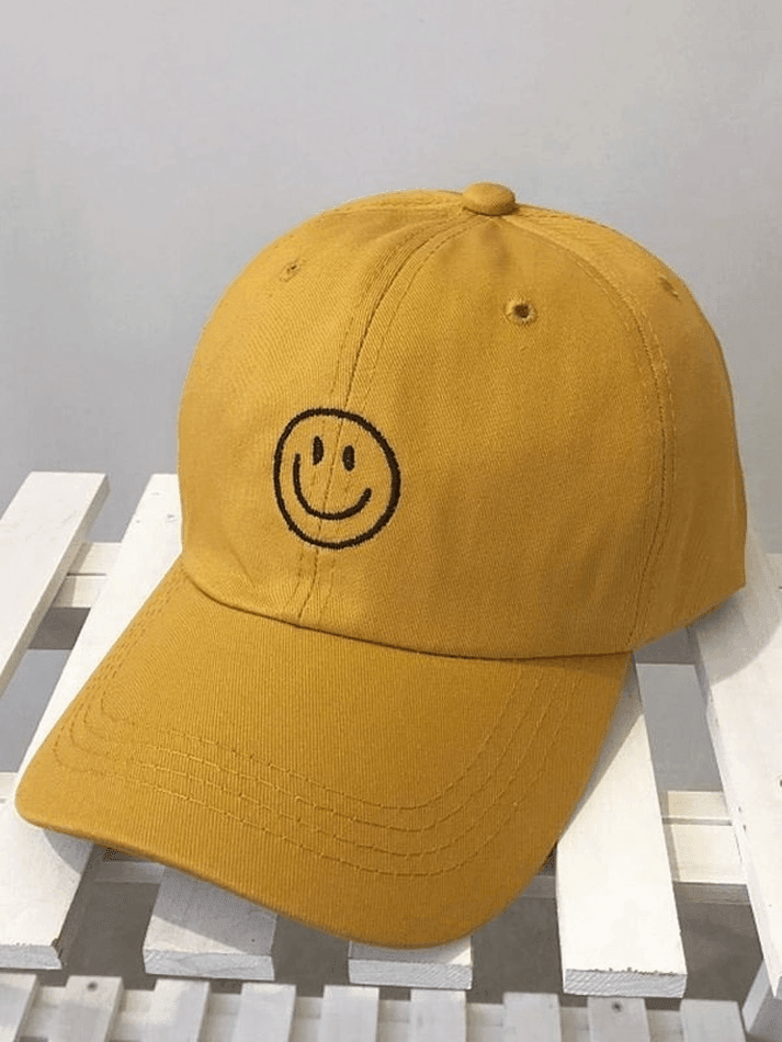 Smile Embroidered Baseball Cap