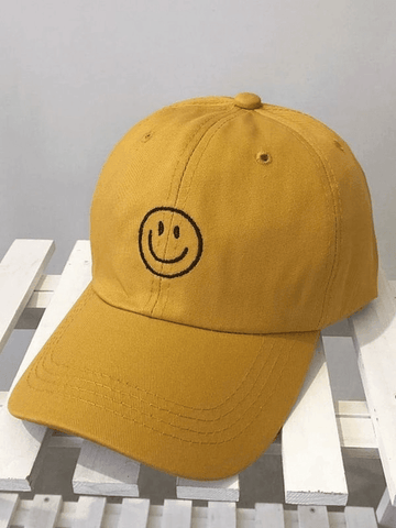 Baseballkappe mit Smiley-Stickerei