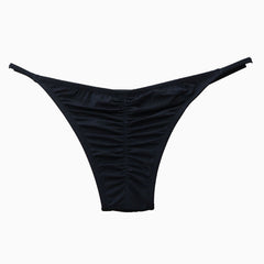 String Scrunch Cheecky Bikini Bottom - Black