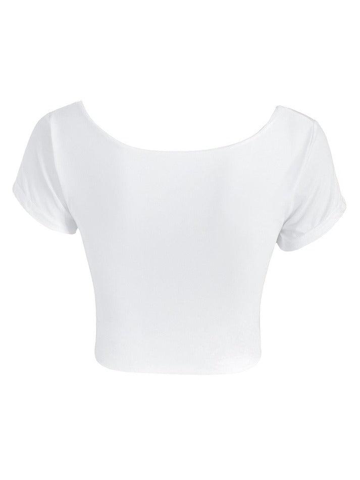 Square Neck Solid Crop Top