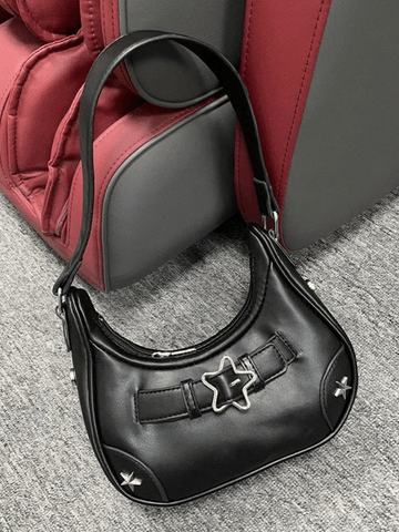 Star Embellish Pu Shoulder Bag