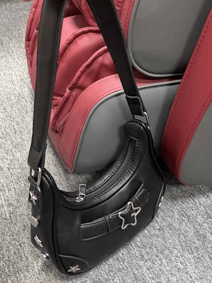 Star Embellish Pu Shoulder Bag