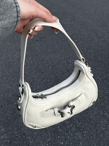 Star Embellish Pu Shoulder Bag