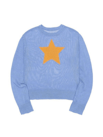 Top de punto semitransparente con estampado de estrellas