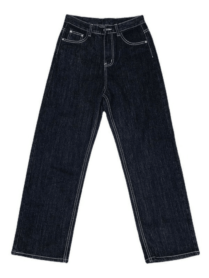 Stitched High Waist Boyfriend Jeans