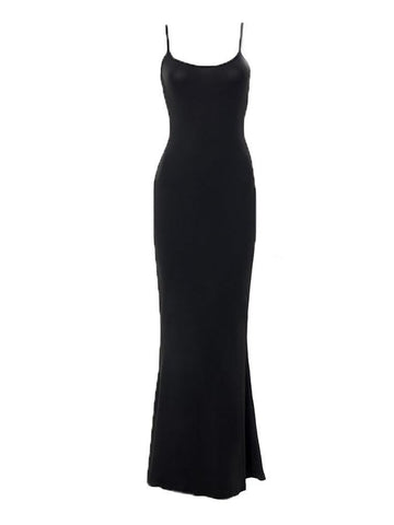 Strap Bodycon Rib Maxi Dress