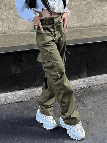 Strap Detail Pocket Cargo Pants