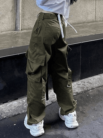 Strap Detail Pocket Cargo Pants