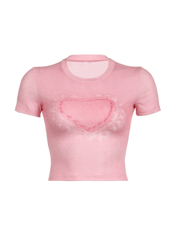 Kurzärmliges T-Shirt mit Street Love-Print