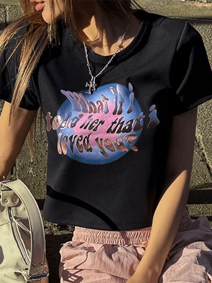 Camiseta de manga corta con estampado urbano