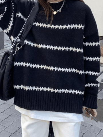 Striped Jumper Knit Sweater